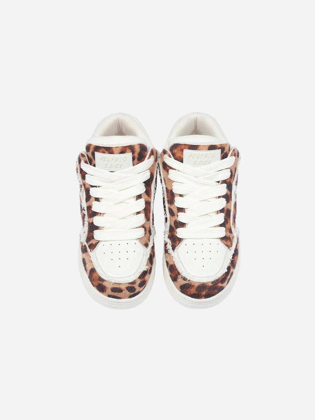 StarryClimb Leopard Print Patchwork Skate Shoes [Recommended By @regi._.mac]