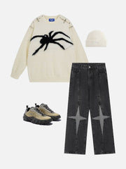Aelfric Eden Metal Buckle Spider Jacquard Sweater