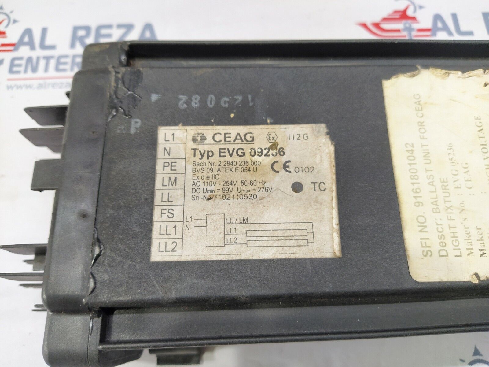 CEAG EVG 09236 ELECTRONIC BALLAST 2 2840 236 000 EVG09236
