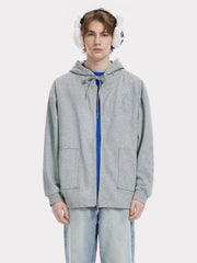 Aelfric Eden Embroidery Rabbit Ears Zip Up Hoodie