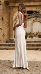 Iris Asymmetrical Maxi Dress - Ivory