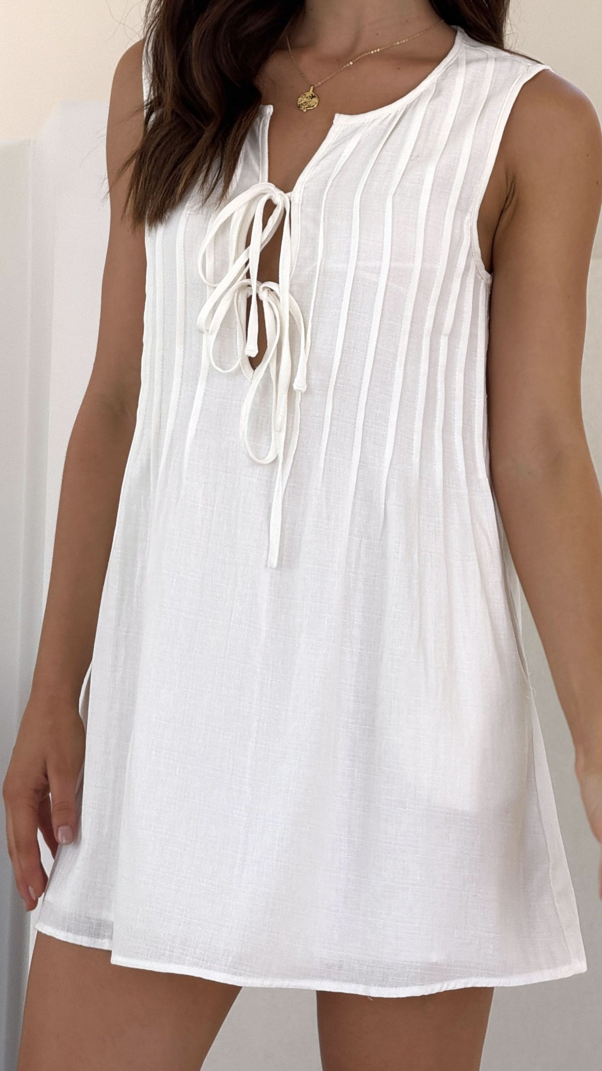 Sahara Mini Dress - White (Petite)