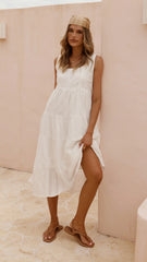 Liza Midi Dress - White