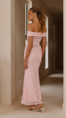Tiarna Off The Shoulder Maxi Dress - Pink