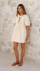 Arana Mini Dress - Beige