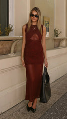 Zarah Maxi Dress - Cherry