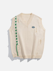 Aelfric Eden Bandage Hole Irregular Hem Sweater Vest