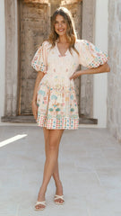 Misty Mini Dress - Acacia Palm