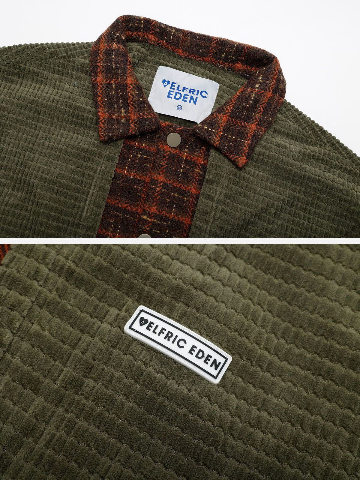 Aelfric Eden Corduroy Plaid Fake Two Jacket