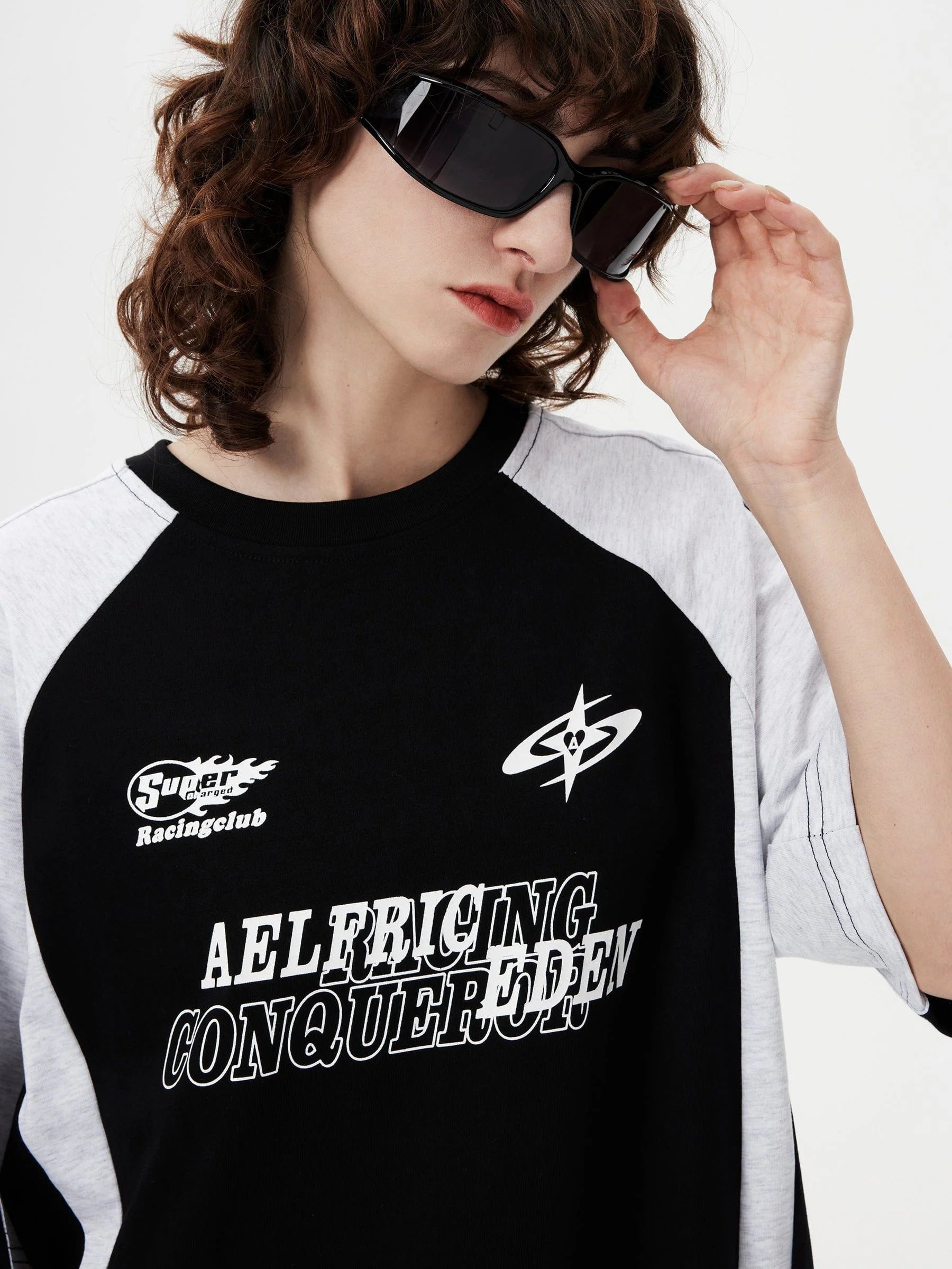 Aelfric Eden Color Blocking Racing Print Tee