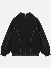 Aelfric Eden Zip Up Decoration Hoodie