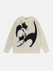 Aelfric Eden Bow Cat Graphic Sweater