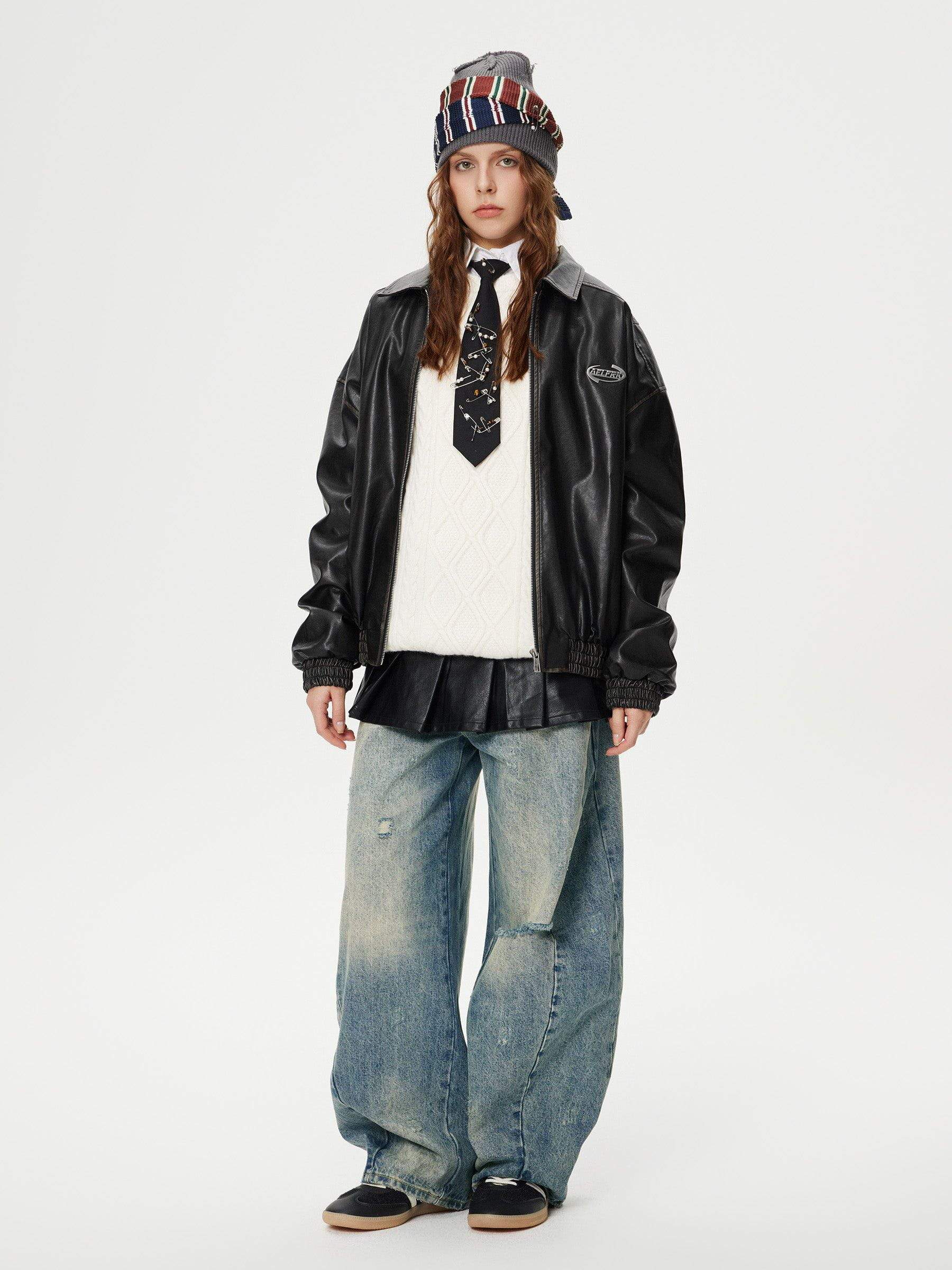 Aelfric Eden Distressed Washed Barrel Jeans
