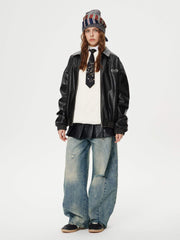 Aelfric Eden Distressed Washed Barrel Jeans