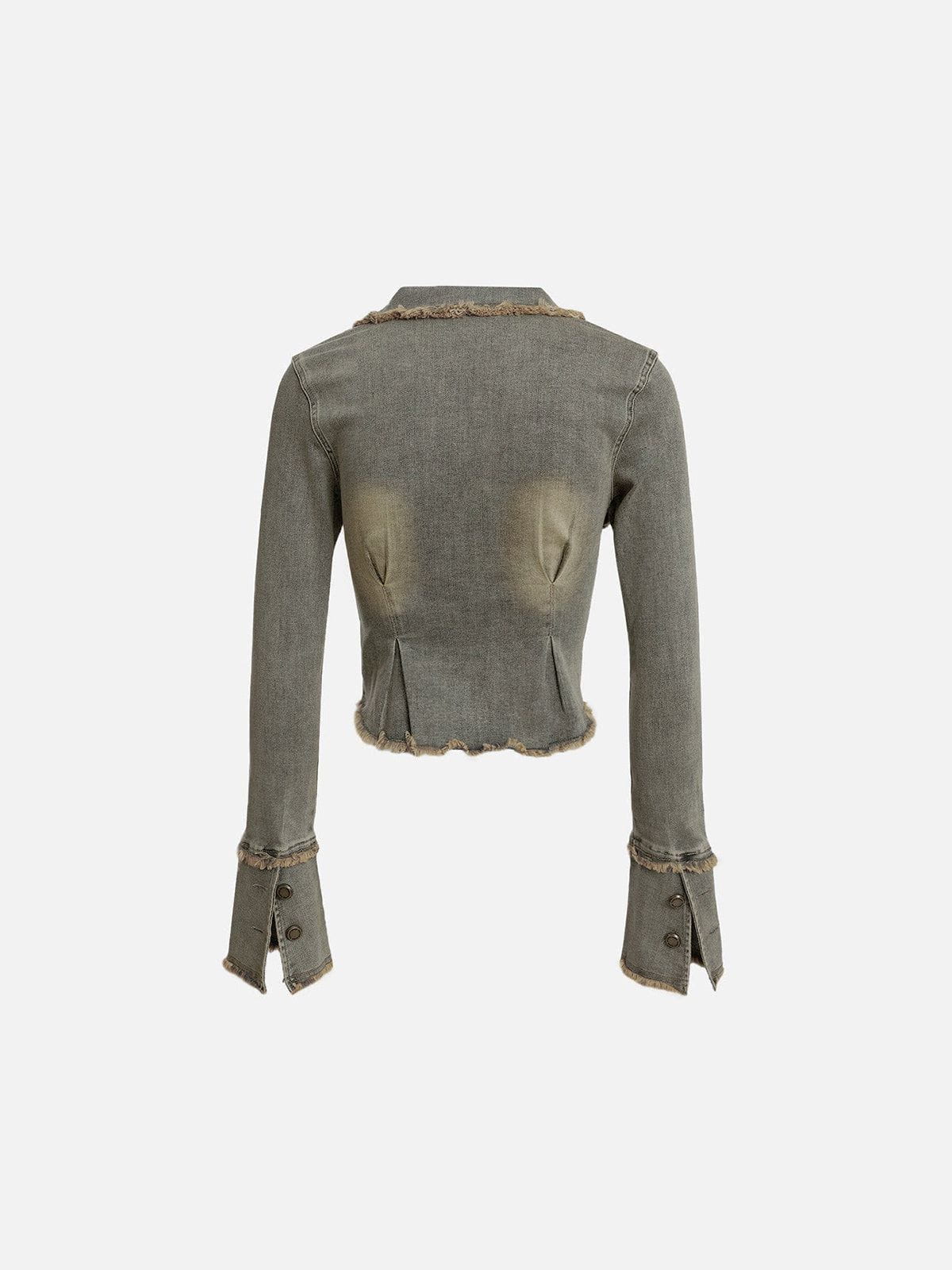 Aelfric Eden Fringe Double Zip Up Denim Jacket