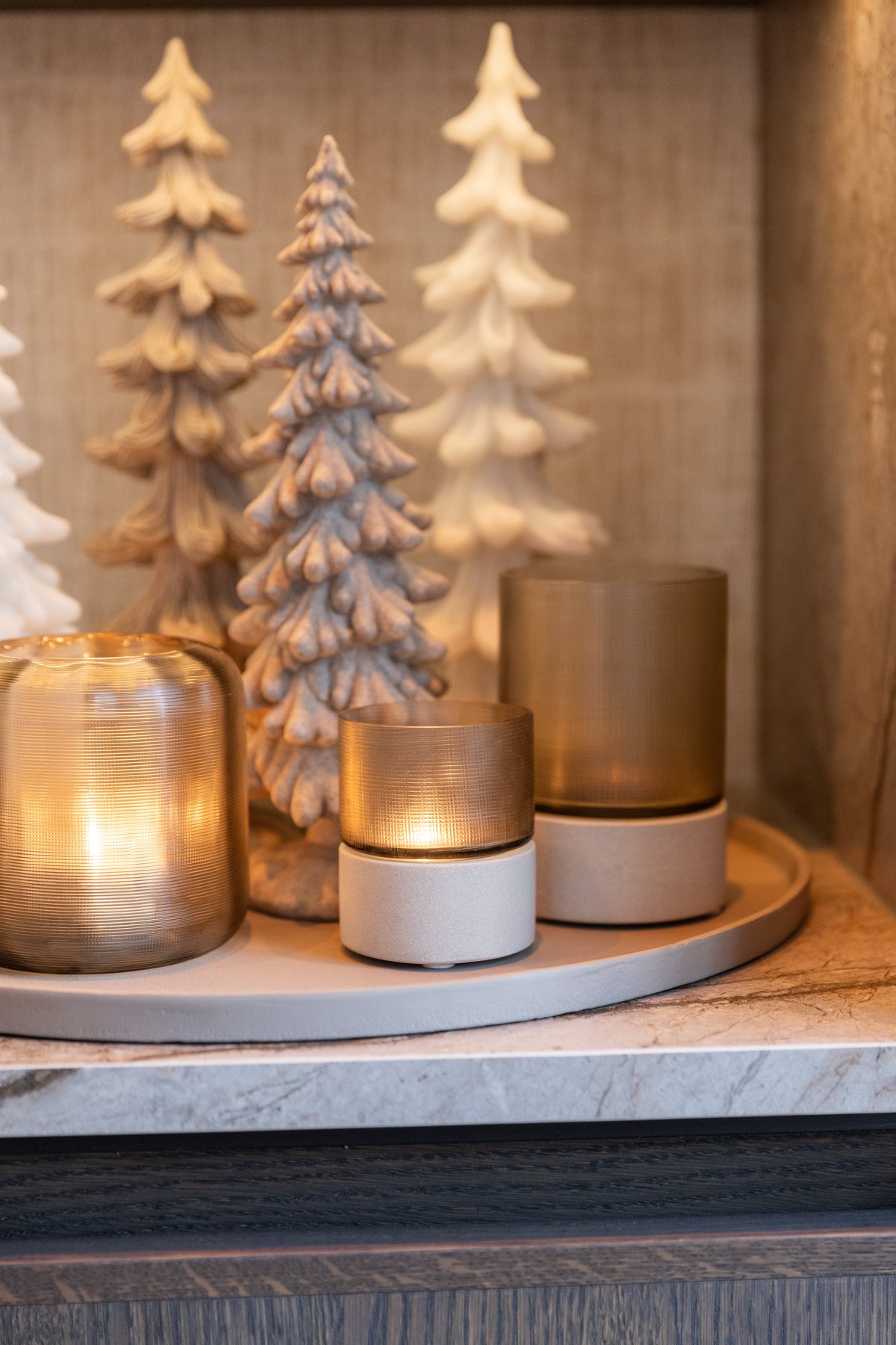 Oberina Windlicht - Bruin