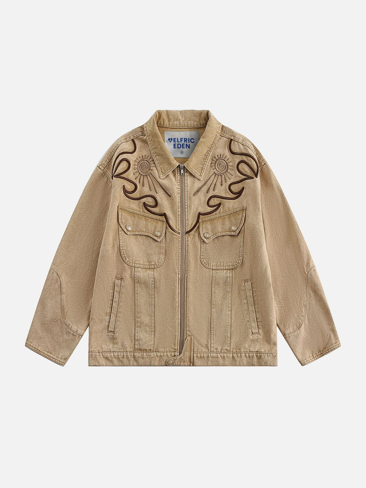 Aelfric Eden Embroidery Washed Denim Jacket