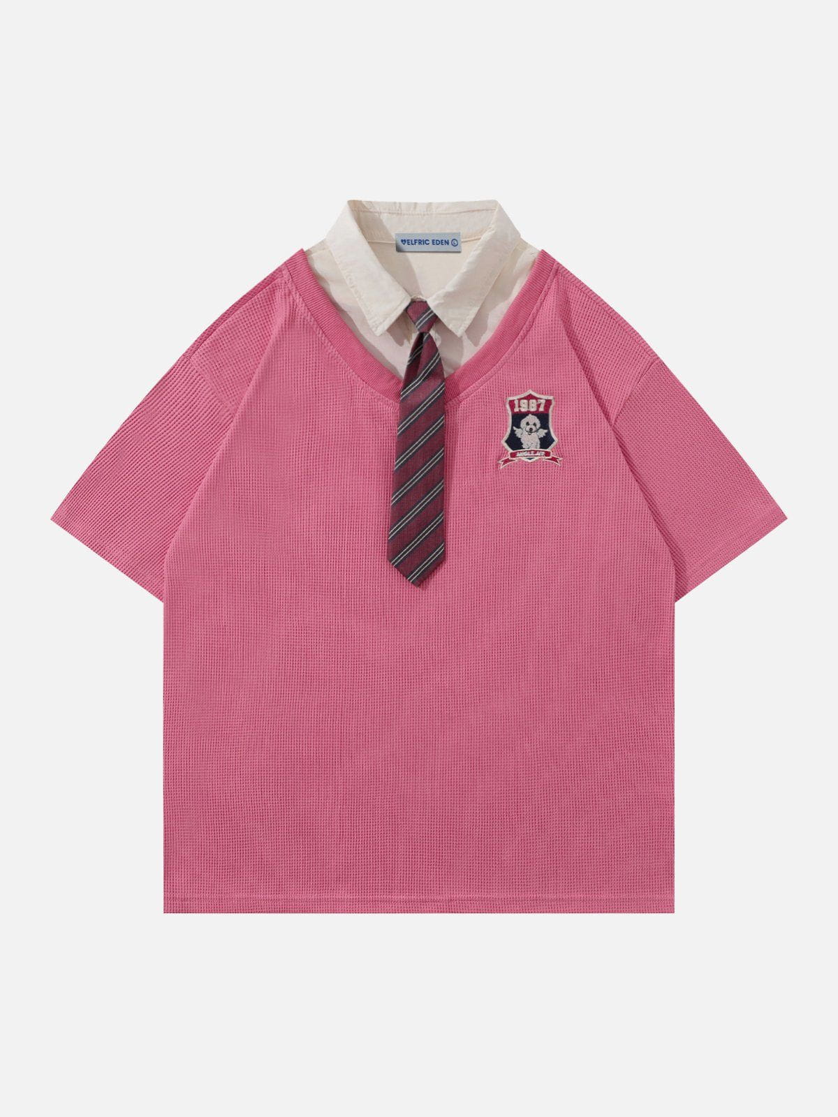Aelfric Eden College Stripe Tie Polo Tee