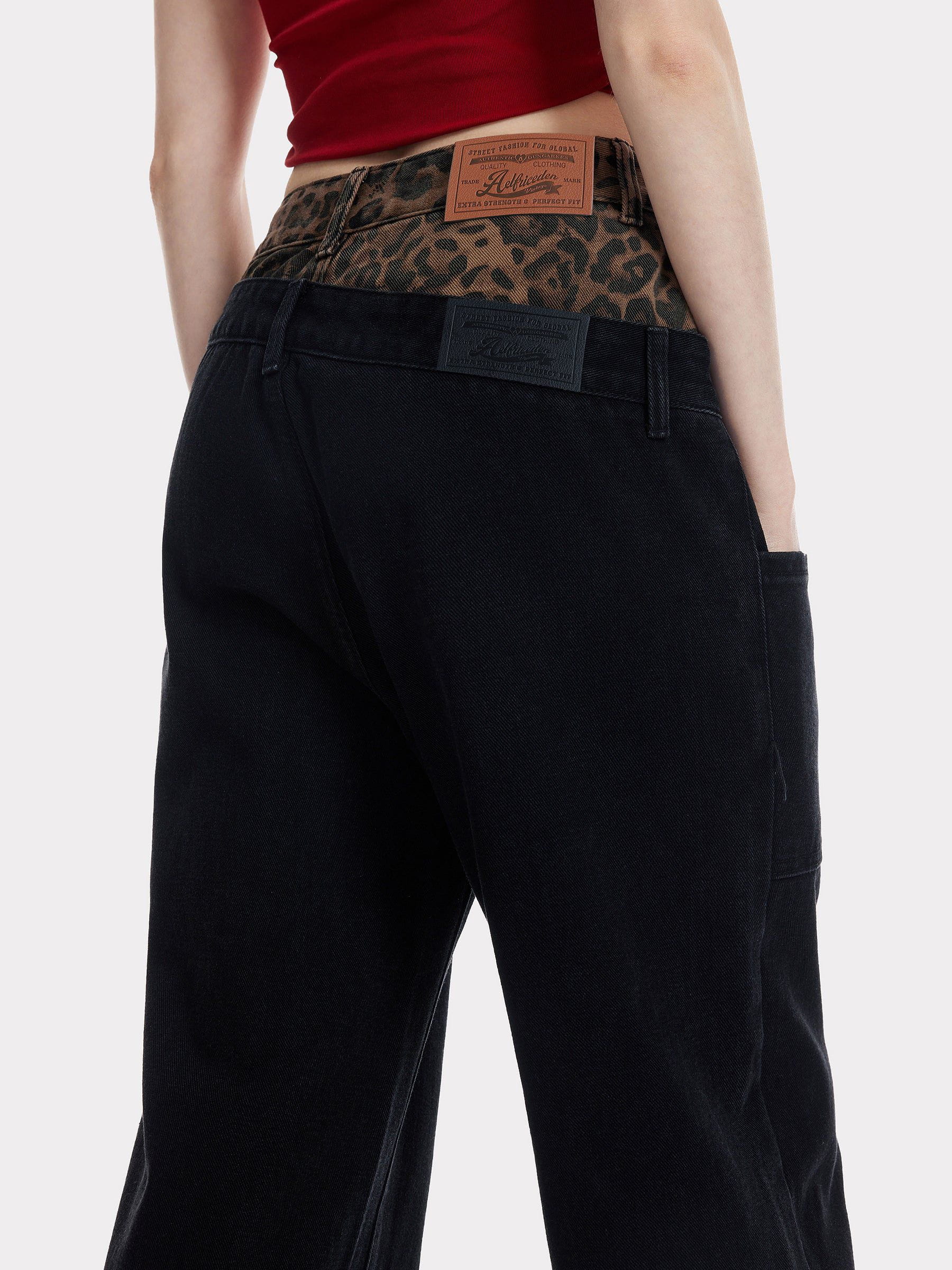 Aelfric Eden Leopard Print Sagging Jeans