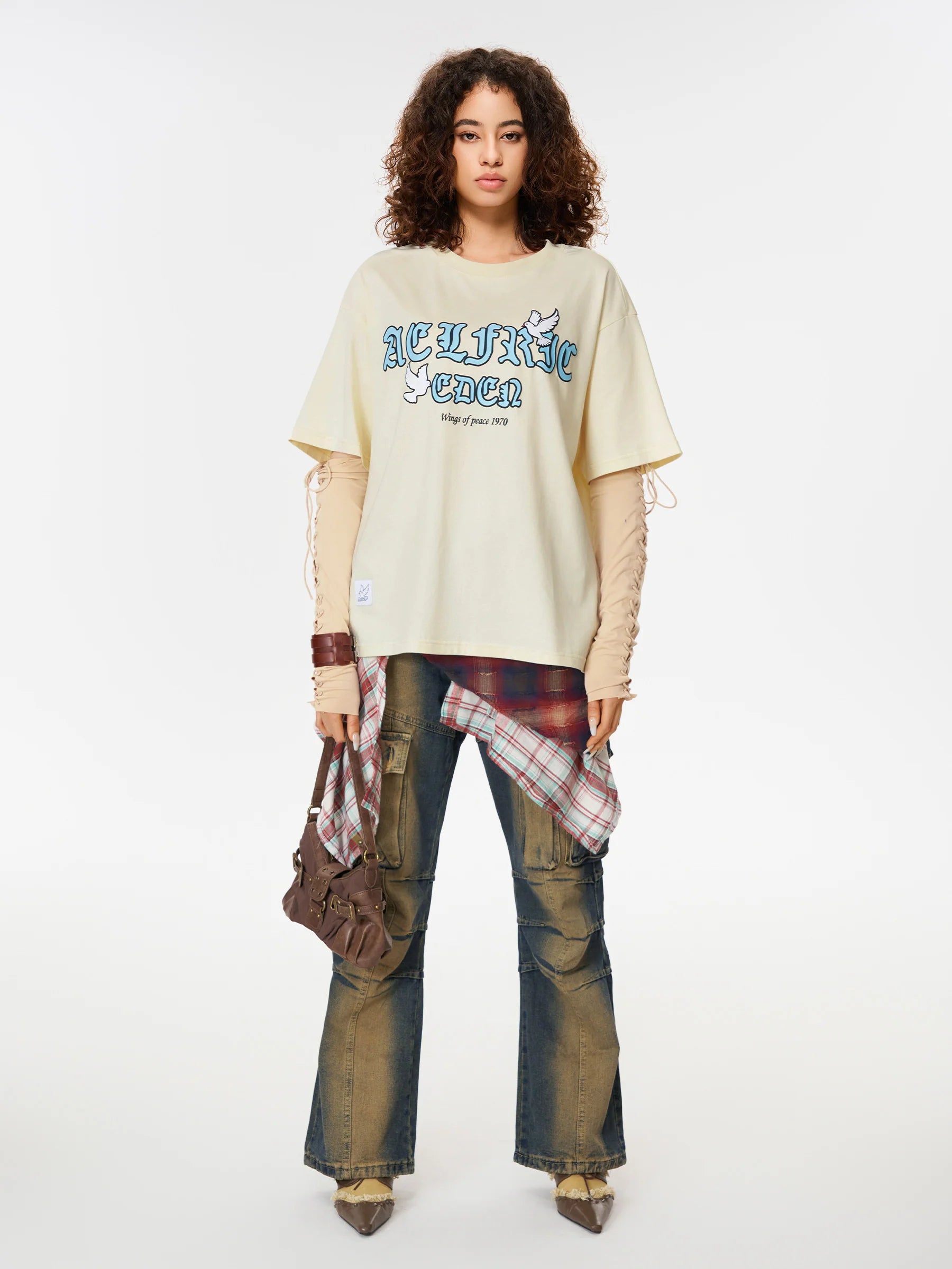 Aelfric Eden Peace Basic Pigeon Print Tee