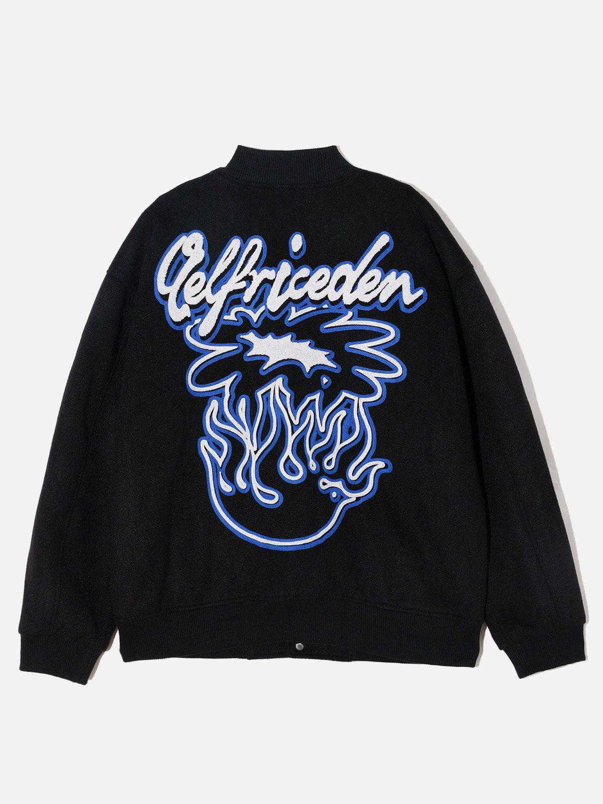 Aelfric Eden Patchwork Embroidery Varsity Jacket