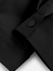 Aelfric Eden Solid Essential Faux Leather Jacket