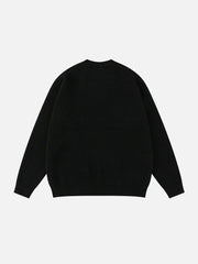 Aelfric Eden Fringe Letter Jacquard Sweater