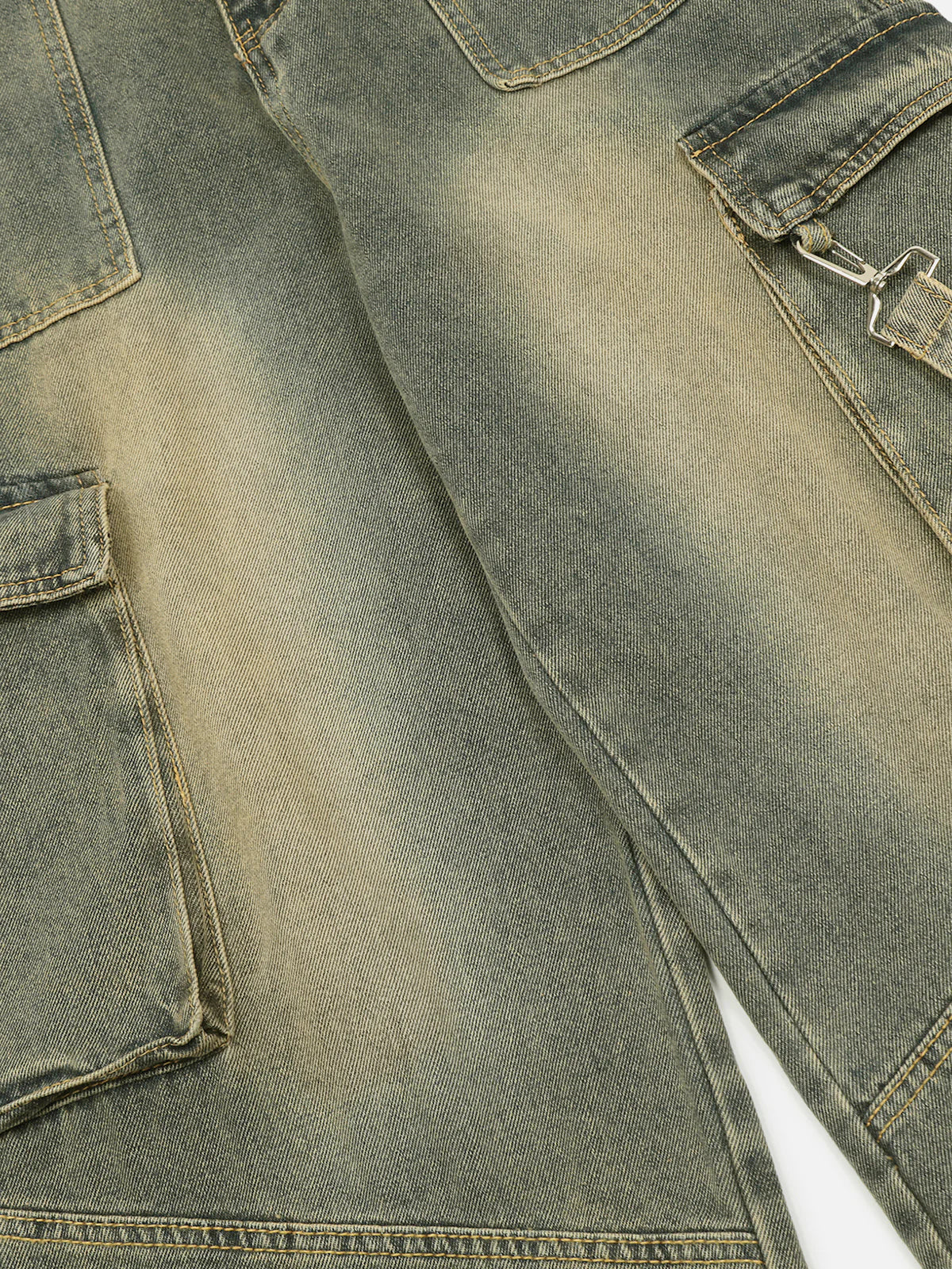 Aelfric Eden Multi Pocket Washed Loose Jeans