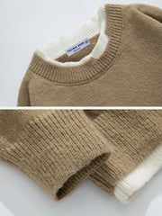 Aelfric Eden Faux Two-Piece Basic Classic Sweater