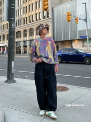 Aelfric Eden Neon Color Block Knit Sweater