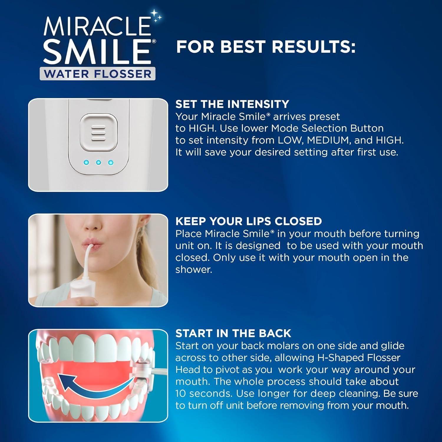 Ontel Miracle Smile Deluxe Pro Water Flosser - Glam Global UKOntel