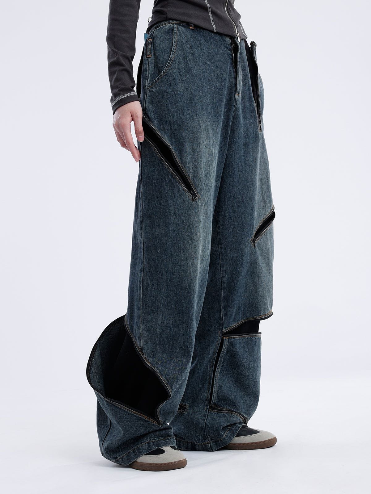 City Of Love Multi-Zipper Jeans