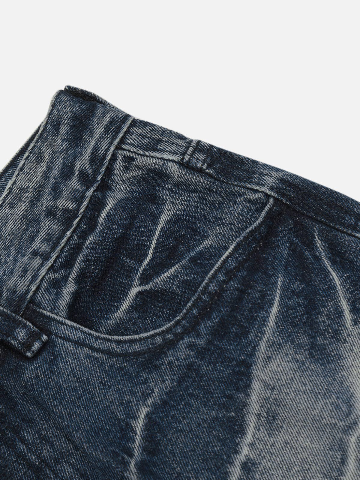 Aelfric Eden Washed Lightning Print Loose Jeans