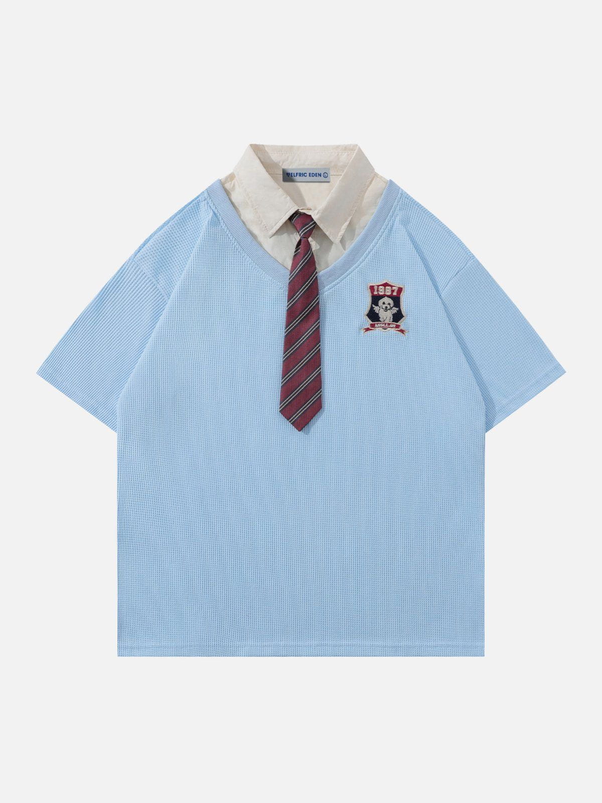 Aelfric Eden College Stripe Tie Polo Tee