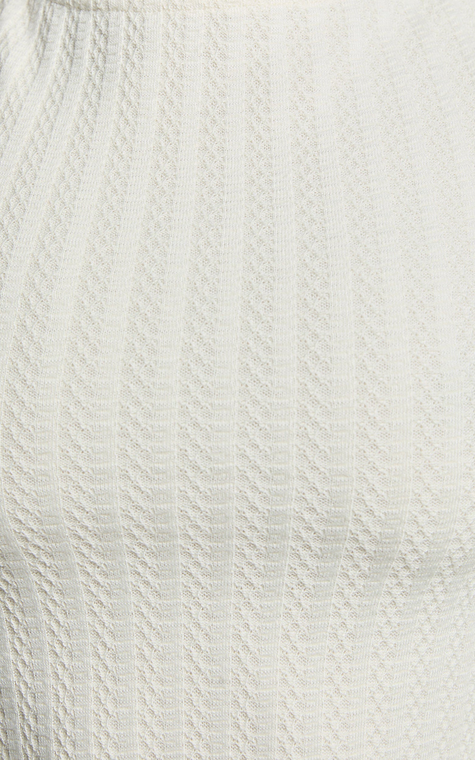 Flared Long Sleeve A-Line Mini Dress in Off White