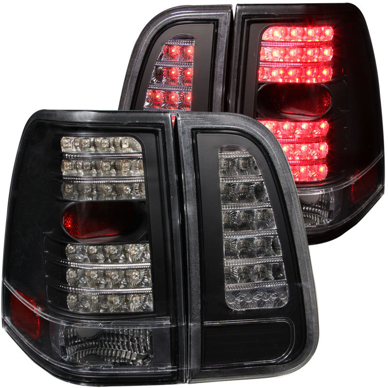 ANZO 2003-2006 Lincoln Navigator LED Taillights Black 4pc - 311097