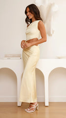 Ruby Asymmetrical Maxi Dress - Yellow