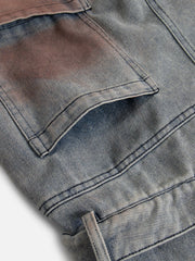 Aelfric Eden Dirt Color Double Waist Loose Jeans