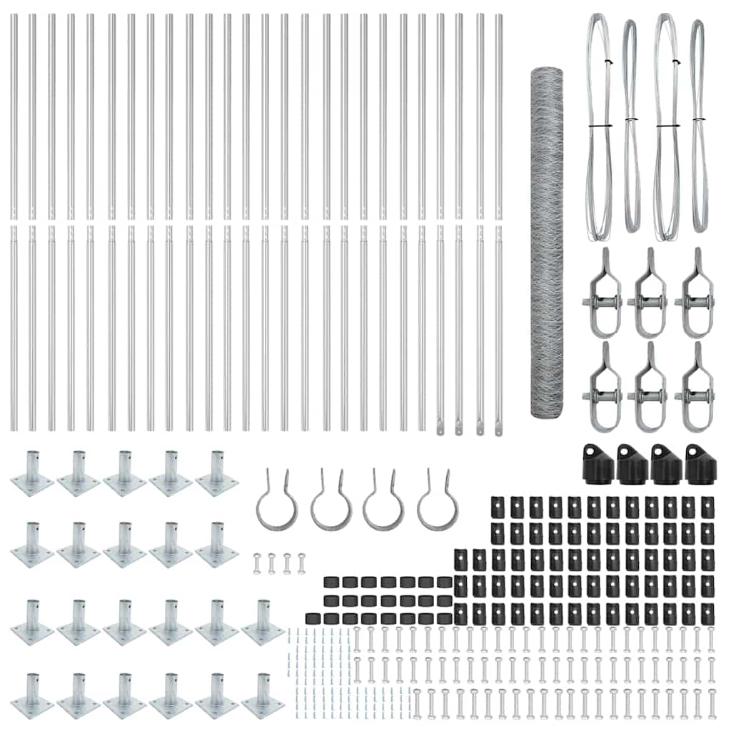 Hexagon Fence 1.4x50 m Galvanised Steel
