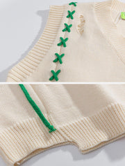 Aelfric Eden Bandage Hole Irregular Hem Sweater Vest