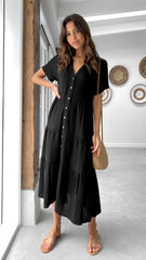 Kimberly Midi Dress - Black