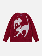Aelfric Eden Bow Cat Graphic Sweater
