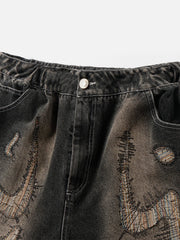 Aelfric Eden Applique Embroidery Baggy Jorts