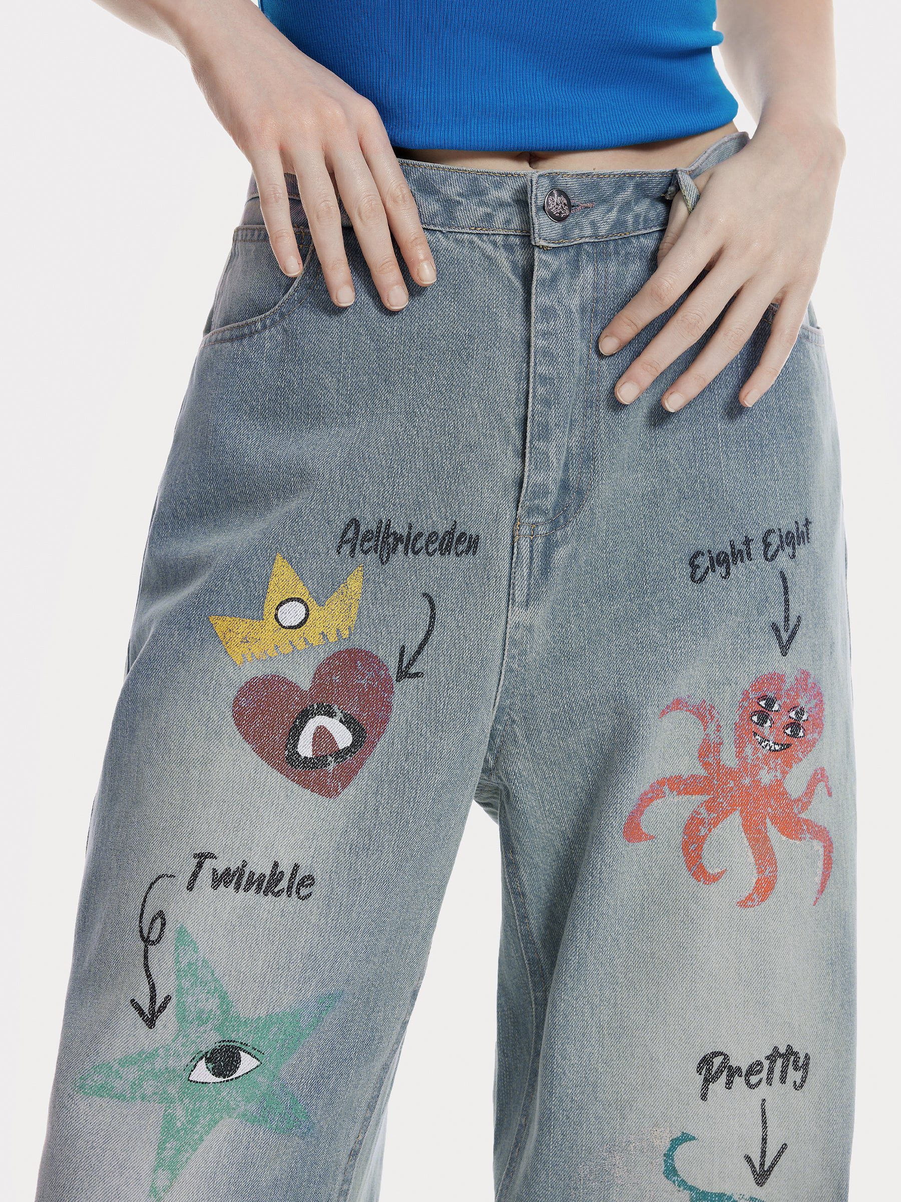 Aelfric Eden Sea Animal Print Jeans
