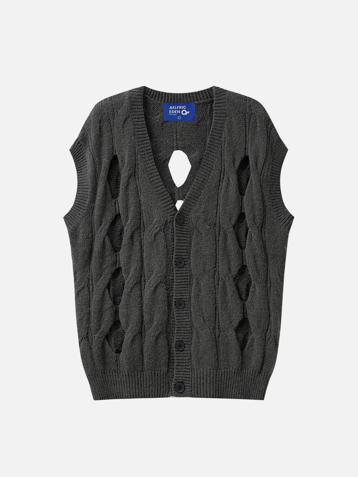 Aelfric Eden Cut Out Twist Rope Sweater Vest