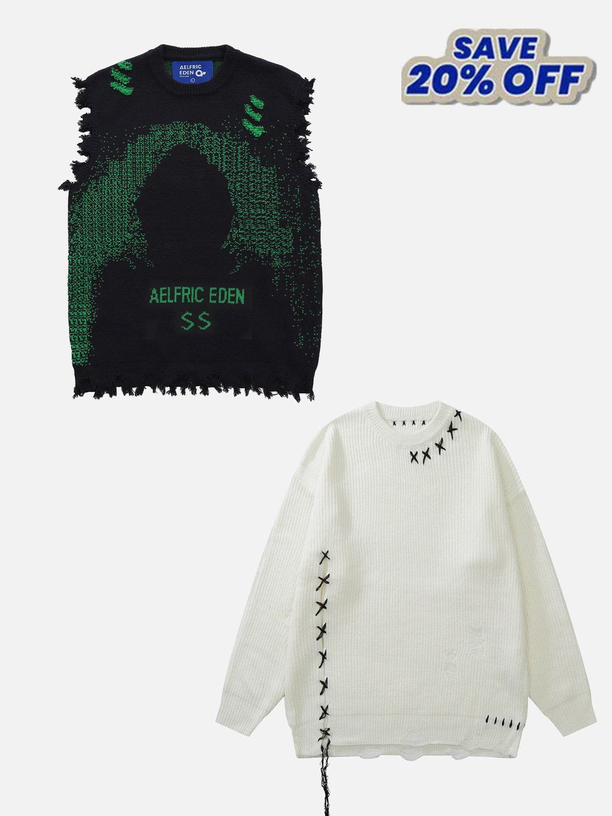 Aelfric Eden Cyberpunk Dot Matrix Sweater Vest