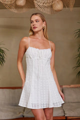 Cambrie Eyelet Mini Dress
