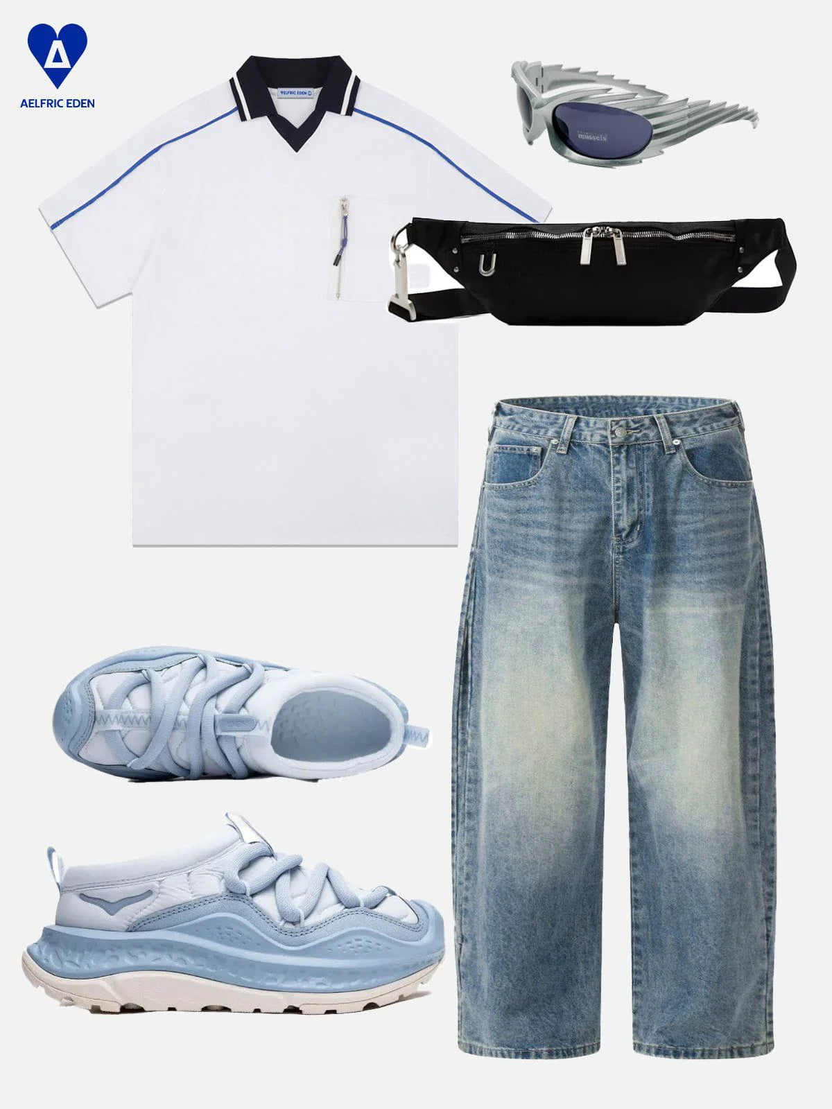 Aelfric Eden Basic V-Neck Polo Tee