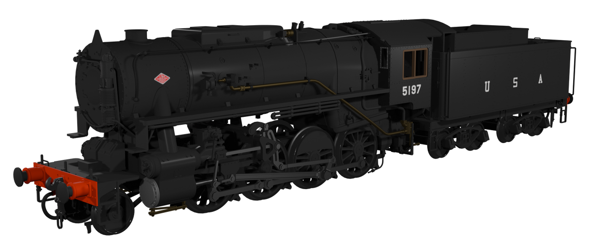 USATC S160 2-8-0 Black with U.S.A on Tender No.5197 (as Preserved) Steam Locomotive