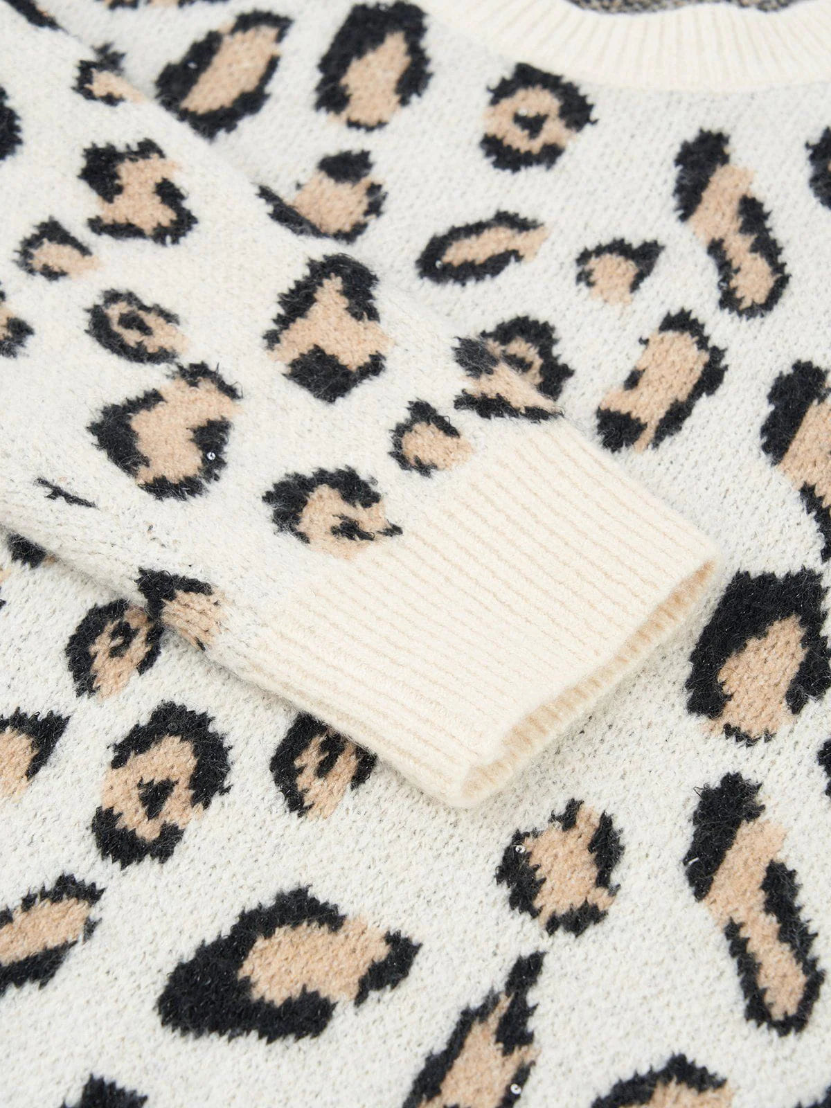 Aelfric Eden Apricot Leopard Print Sweater